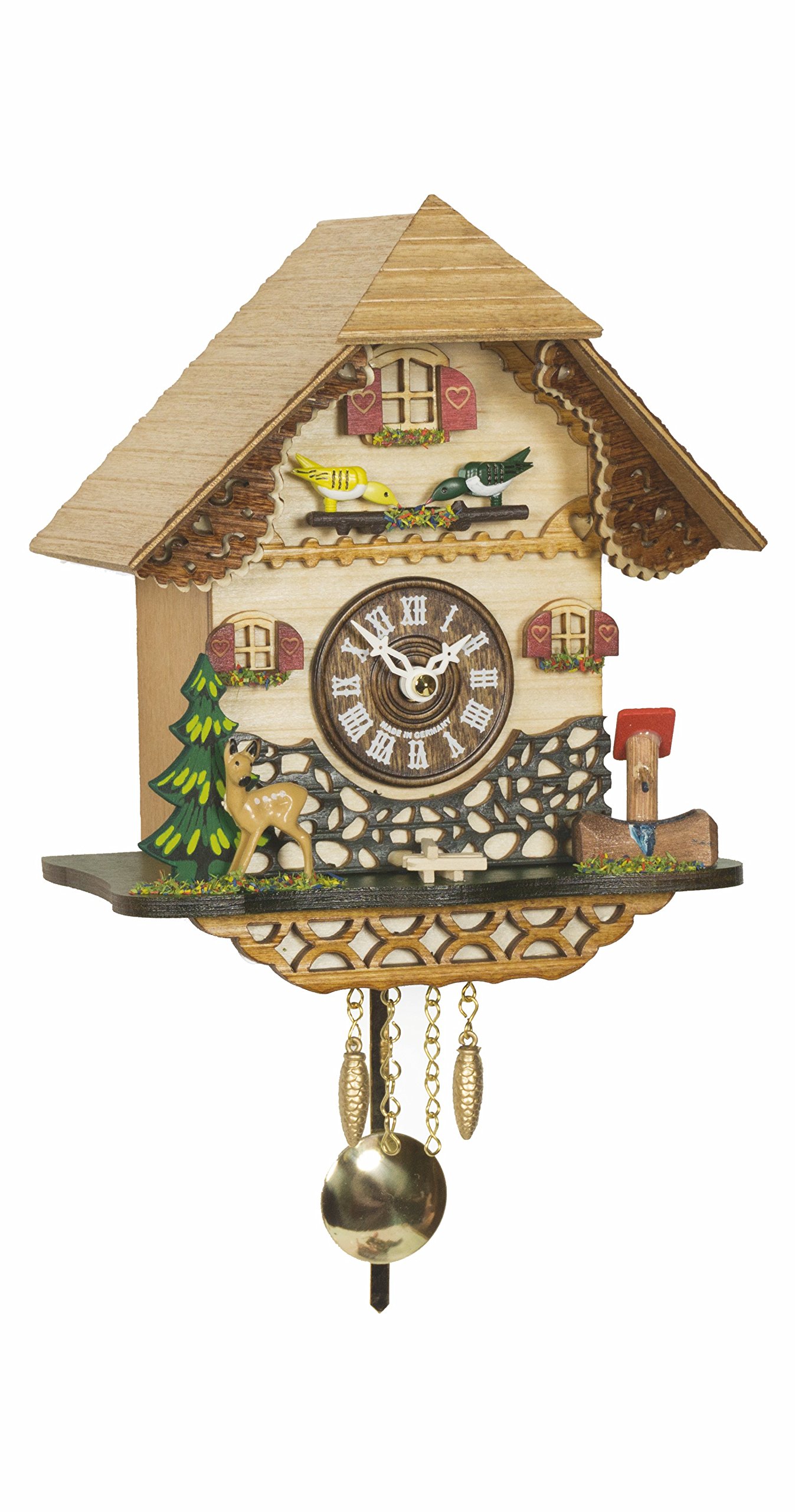 Trenkle Kuckulino Black Forest Clock Black Forest House with quartz movement and cuckoo chime TU 2059 PQ