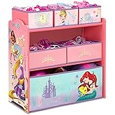 Delta Children Design &amp; Store 6 Bin Toy Storage Organizer, Disney Princess