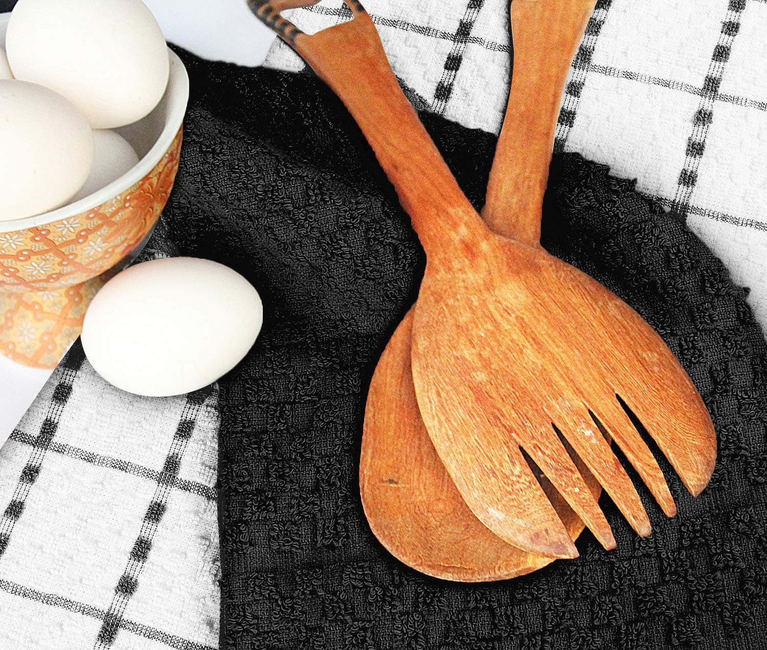 Utopia Towels Kitchen Towels, 15 x 25 Inches, 100% Ring Spun Cotton Super Soft and Absorbent Black Dish Towels, Tea Towels and Bar Towels, (Pack of 12): Home & Kitchen