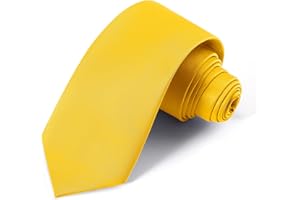 UETLRO Black Ties For Men Solid Pure Color Formal Neckties 3.15" (8CM) Men's Tie for Business and Wedding with Gift Box