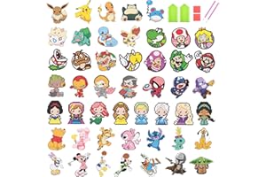 KOJEFCV 48 Pcs Cartoon Diamond Art Painting Sticker Kits for Kids-Cartoon Diamond Gem Stickers Kit,5D Gem Art Stickers Mosaic for Kids Gift for Boys Girls 4-8-10-12 Years Old