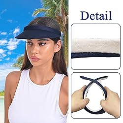 Sun Visor Hats Headwear Womens Men Adjustable Clip