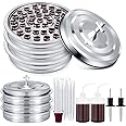Zhehao 3 Sets Holy Communion Trays for Churches with Lid, Churches Cup Fillers, 100 Disposable Communion Cups (Silver)