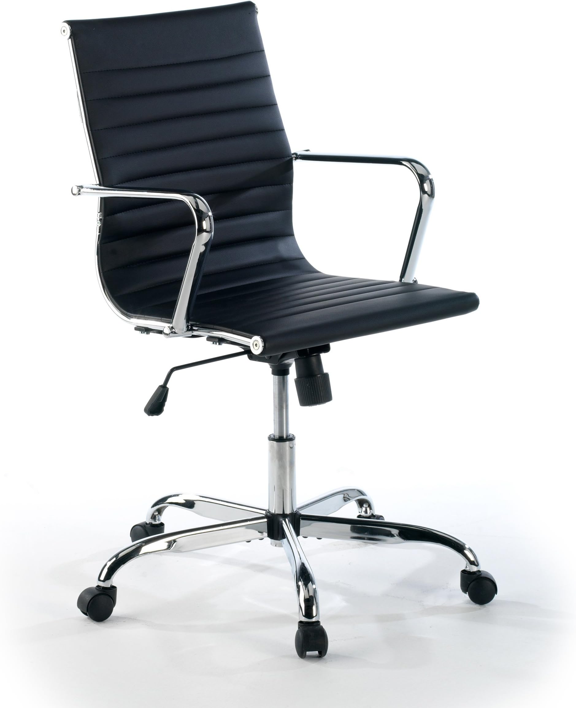 ofiprix (Acer Swivel Chair for Office or Office, High/Low Backrest Respaldo Bajo Polipiel Black