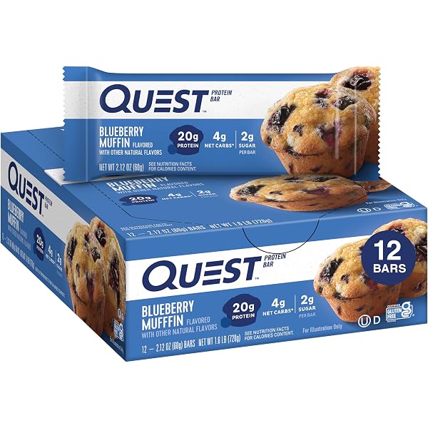 Amazon.com: Quest Nutrition Oatmeal Chocolate Chip Protein Bars, 20g Protein,  1g Sugar, 5g Net Carb, Gluten Free, Keto Friendly, 12 Count : Health \u0026  Household