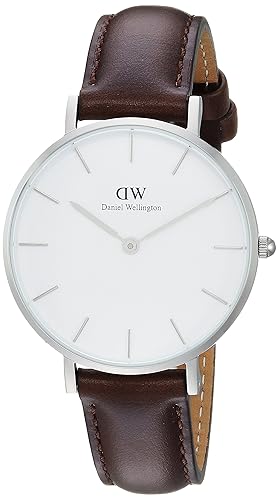 Classic Petite Analog White Dial Women's Watch-DW00100183