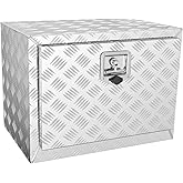 VEVOR Underbody Truck Box, 24"×14"×16" Pickup Storage Box, Heavy Duty Aluminum Diamond Plate Tool Box with Lock and Keys, Wat