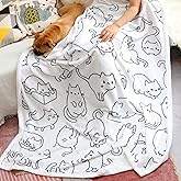 Sviuse Cat Blanket Cat Throw Blanket for Couch Cat Blanket for Girls Women Adults Cat Mom Gifts for Women Kitten Blankets for Couch Bed Sofa (50"x60", Cat 2)