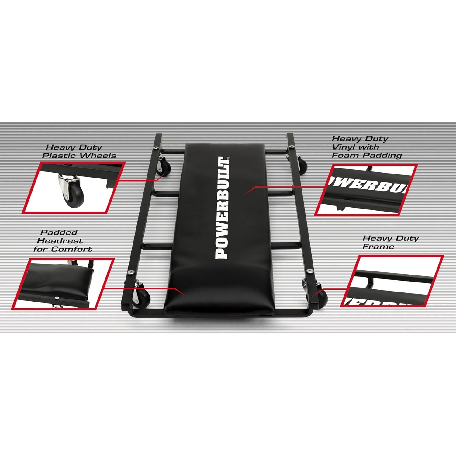 Roller Seats & Creepers Powerbuilt 640981 3In1 40Inch Floor Creeper
