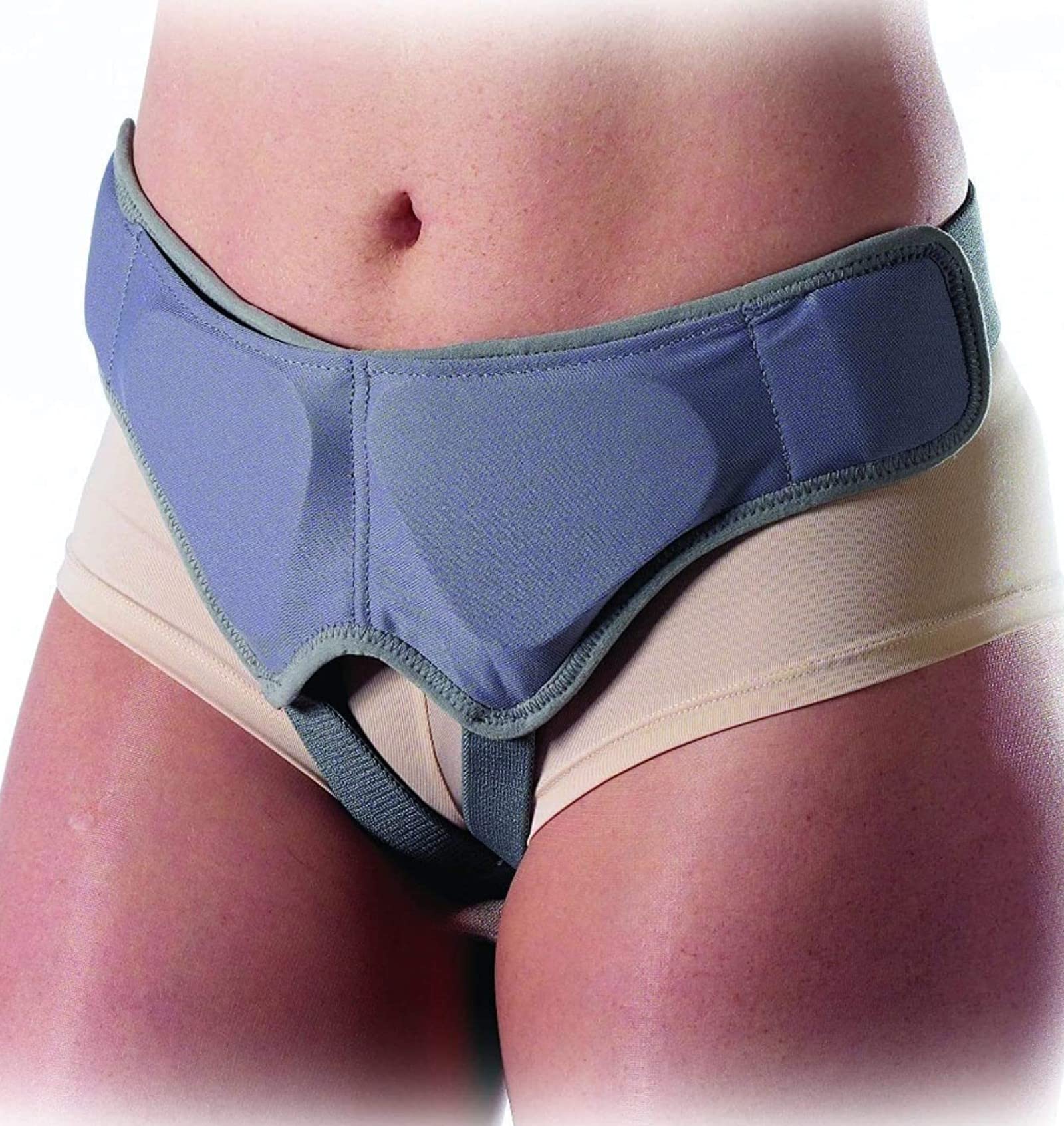 SOLACE CARE Hernia Belt Truss for Inguinal or Sports Hernia Support Single/Double - Pain Relief Recovery with 2 Removable Compression Pads - Adjustable Groin Straps (L: 114-116 cm)