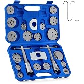OMT 24pc Brake Caliper Compression Tool with Adapters &amp; Hangers, Sandblast | 1045 Steel Construction; Full Multi Piece Set for Most Vehicles; Thrust Bolt Assemblies; Precision Auto Repair