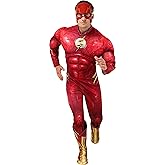 Rubie's Men's DC: The Flash Movie Deluxe Costume Jumpsuit and Mask, As Shown, Medium
