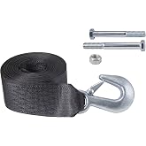 Goldenrod Dutton-Lainson 6248 15-ft Winch Strap with Hook 4000 lb | 15 Ft, 4,000 Lb Capacity, Replacement Winch Strap With Hook, Stainless Steel, Black, For RVs and Towing Applications