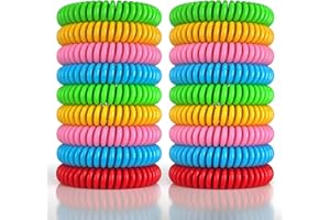 BuggyBands 18 Pack Mosquito Repellent Bracelets for Adults & Kids, DEET-Free Waterproof Bands, Individually Wrapped Repellent Wristbands