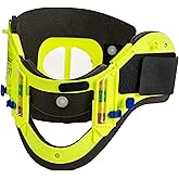 Lightning X Adult Adjustable Cervical Collar, Extrication Neck Brace, 16 Size Settings, Hi-Vis Fluorescent Yellow EMS C Collar for First Responders EMT Paramedic