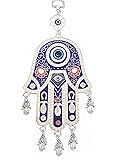 Blue Evil Eye Hamsa Hand Protection Wall Hanging