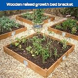AMLOOPH Railway Sleeper Brackets 4 Pack Heavy Duty Garden Edging Stakes view 6
