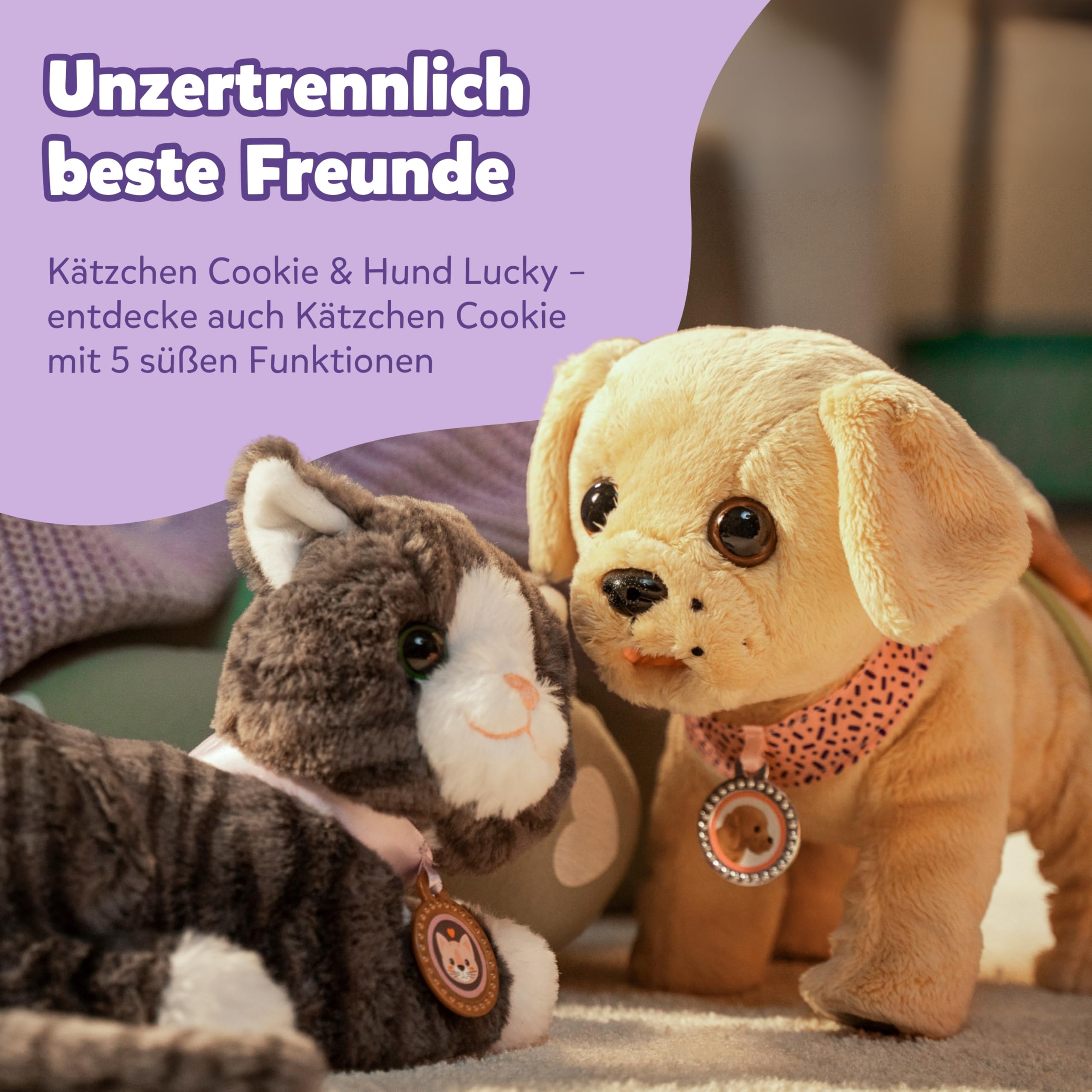 BABY Born Mein Hund Lucky mit 5 verschiedenen Funktionen, für Kinder ab 3 Jahren, funktioniert mit Batterien, 835869 Zapf Creation 8
