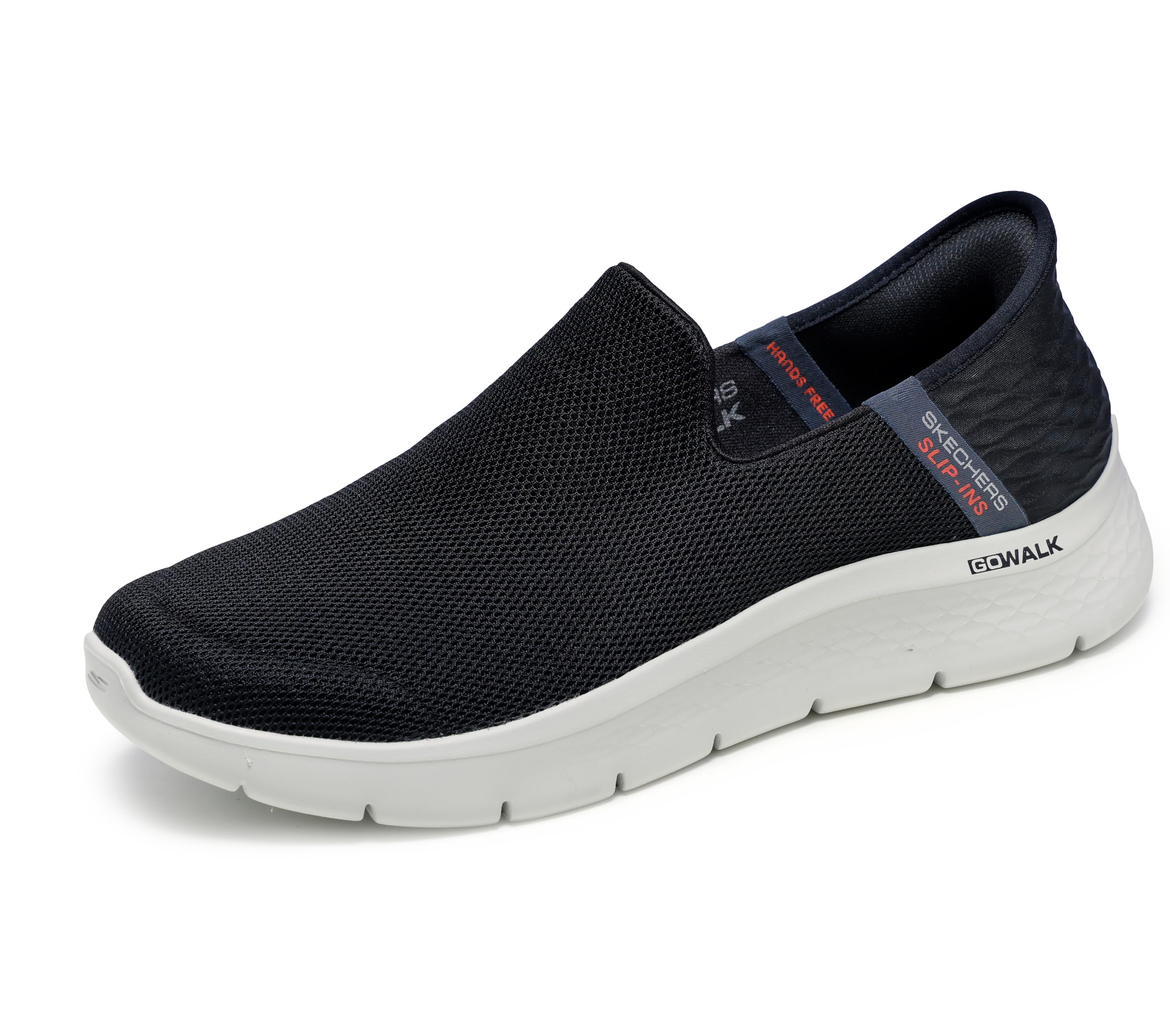 Skechers Men's Go Walk Flex No Hands Hands Free Slip-Ins Sneaker, Black/Gray, 16 Image