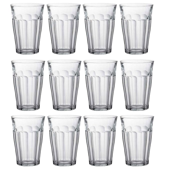 Duralex Picardie Highball Cocktailgläser - 360ml Glas Trinkgläser - Packung mit 12