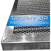Trophy Air Washable &amp; Reusable Electrostatic HVAC AC/Furnace Air Filter, Lasts a Lifetime, 6 Stage Permanent Air Filter, Healthier Home or Office, Made in The USA - Increases Airflow (12x12x1)