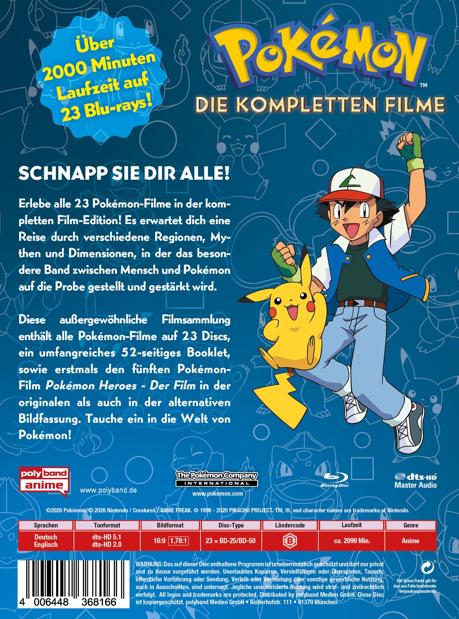 Pokémon - Die kompletten Filme - Alle 23 Filme in einer Box - LImited Edition [Blu-ray] 3