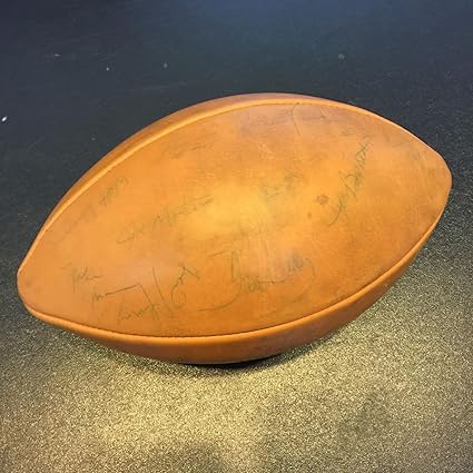 Rare 1972 Miami Dolphins Team Signed Nfl Football With Jsa