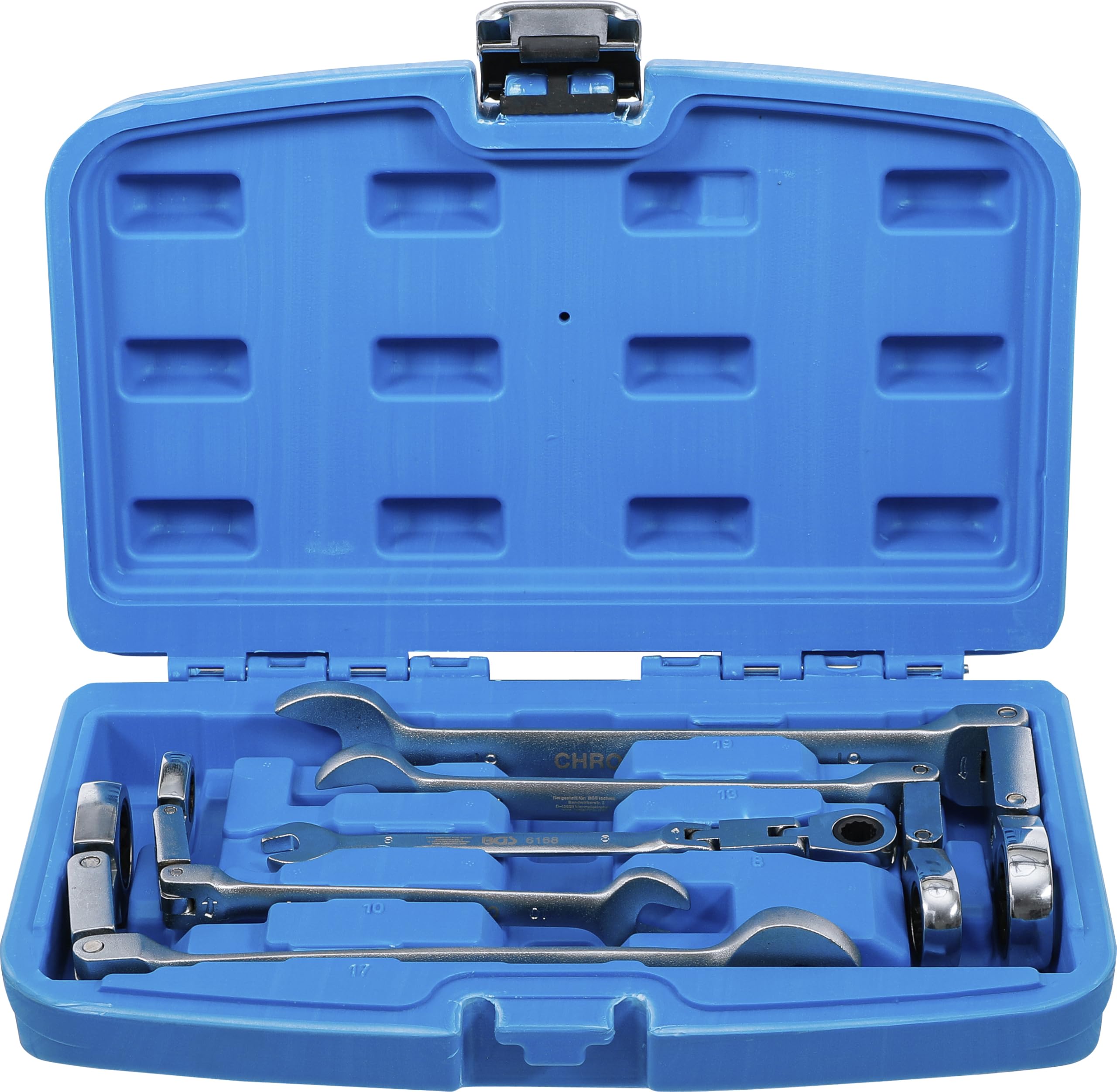 BGS 6181 | Double-Joint Ratchet Combination Wrench Set | adjustable | 8 - 19 mm | 5 pcs.