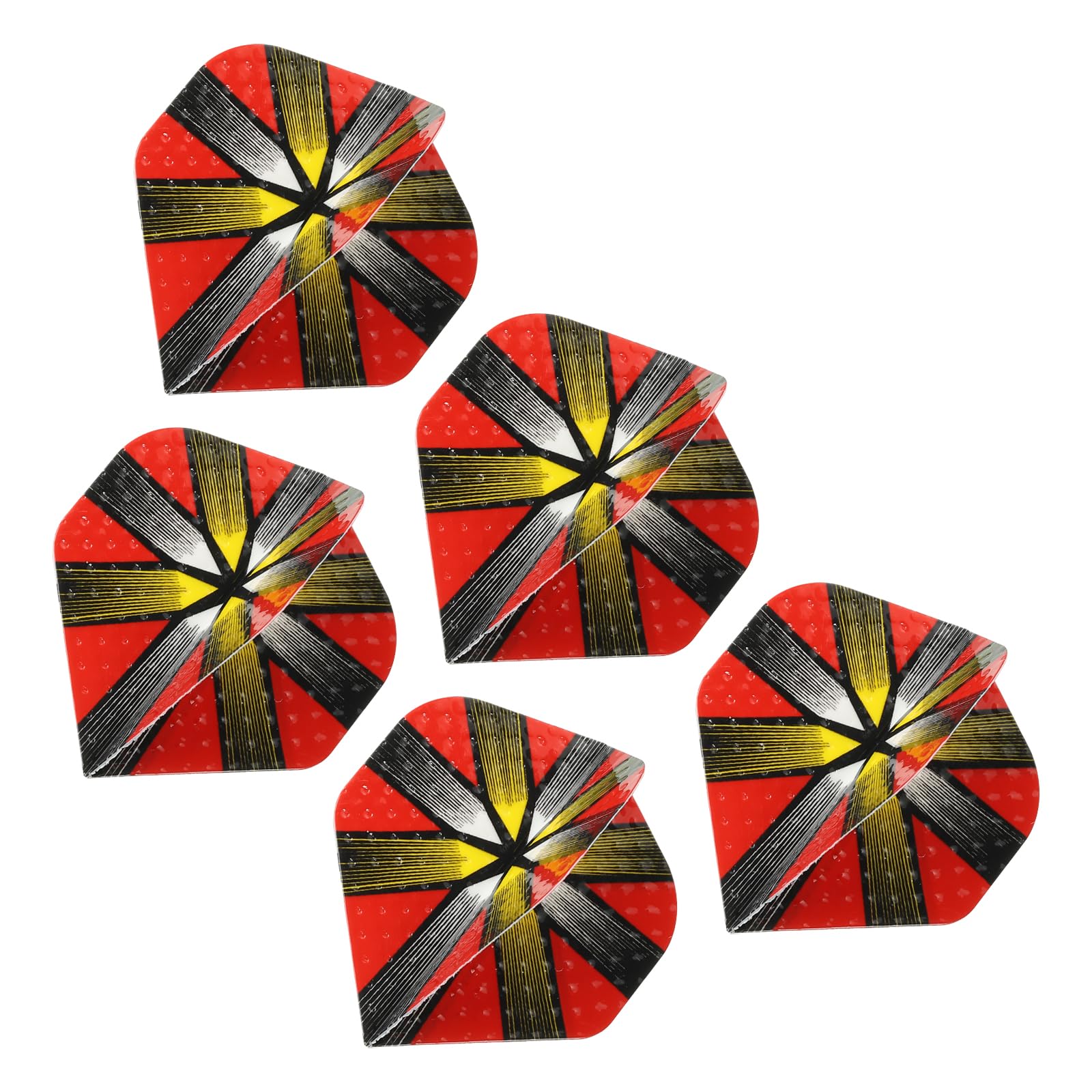 PATIKIL Slim Dart Flights, 5 Pack Aluminum Foil Unique Design Dart Accessories for Steel Tip Dart and Soft Tip Darts, Red Yellow Silver Tone