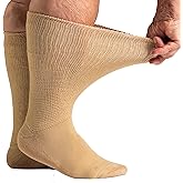 Viasox EasyStretch Diabetic Crew Socks for Men & Women, Non Binding Neuropathy Socks