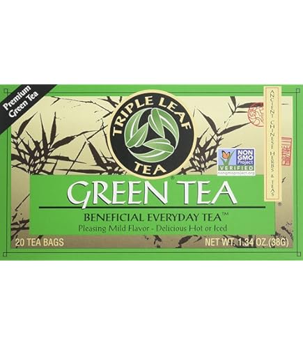 Amazon.com : Triple Leaf Tea, Tea Bags, Green Tea, 1.34-Ounce Bags