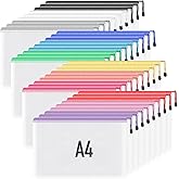 Umriox Zipper Pouch, 13.0x9.0 in (12 Colors, 36 Packs), Zipper Bags, Board Game Storage Bags, Clear Zipper Pouches for Puzzles, Games, Cross Stitch Projects and Classroom Supplies