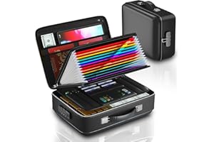 MEISTERPRO 5200°F Fireproof Document Box with Combination Lock,Fireproof Water Resistant Hard Case Safe Box for Important Documents Certificates Laptop Passports (Black)