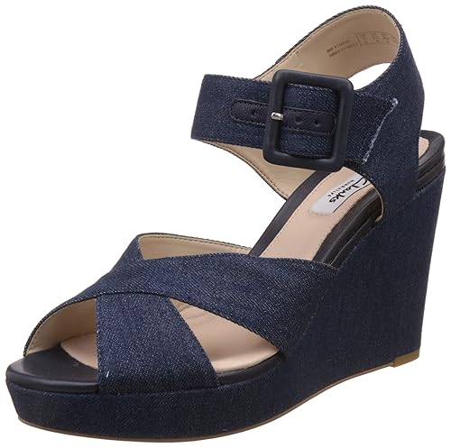 clarks denim sandals