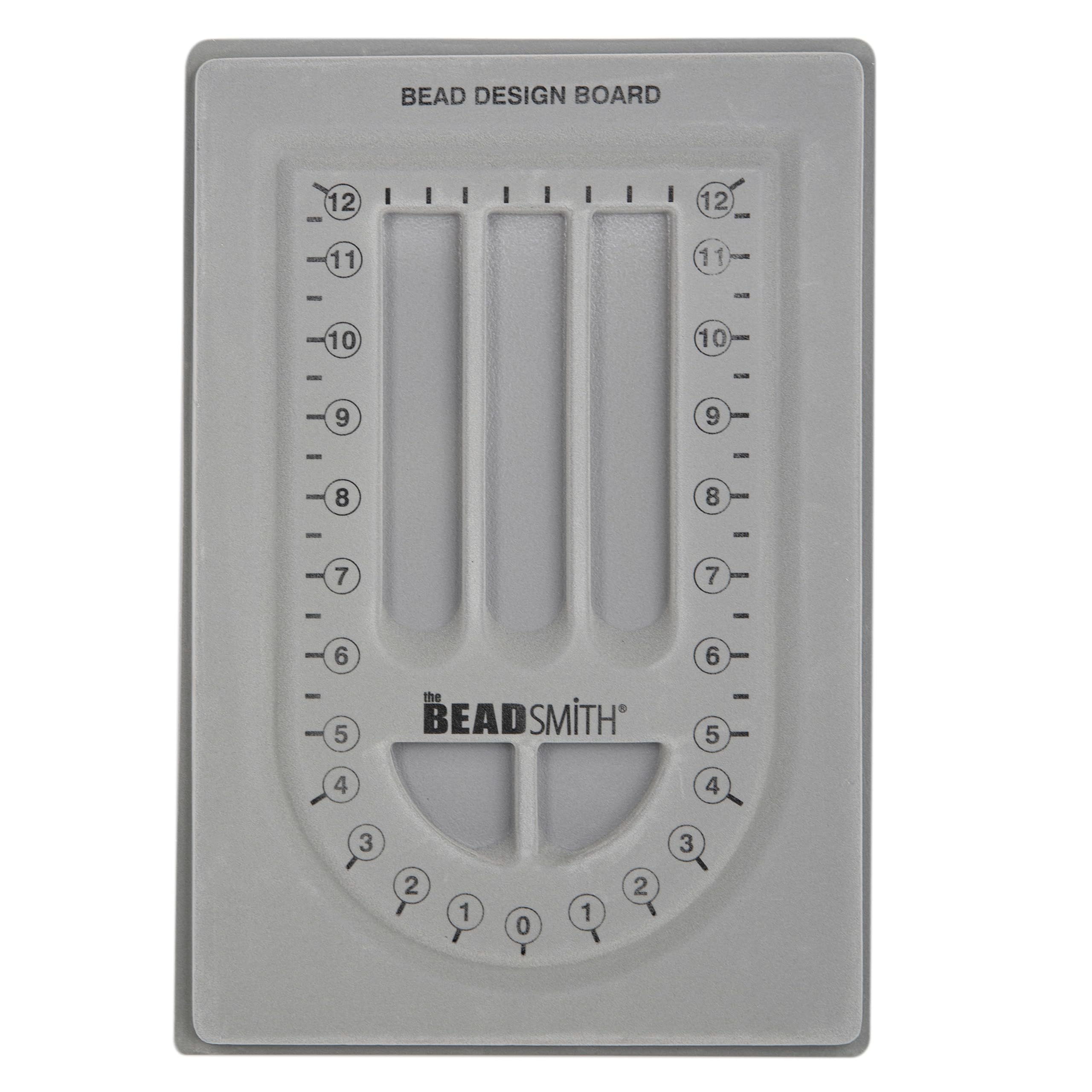 The Beadsmith Bead Board, Grey Flocked, 28” U-Shaped Channel, 8.5 x 12 inches, Design Boards for Creating Bracelets, Necklaces and Other Jewelry