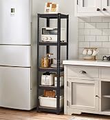 SONGMICS Set of 2 Shelving Units 37x37x150 cm Rustic Brown Black GLR037B02 view 5