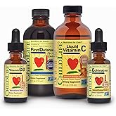 CHILDLIFE ESSENTIALS Immune Support 4-Pack - Liquid Vitamins & Minerals for Kids, Infants, Toddlers - Includes Vitamin D3, Vitamin C, First Defense, Echinacea