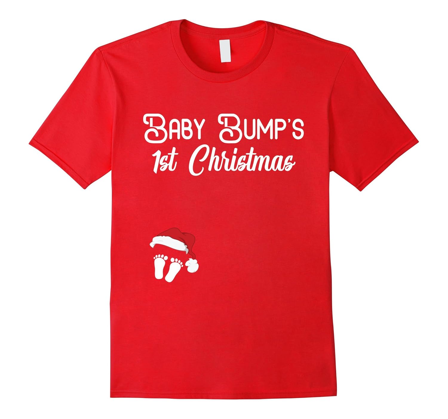 Baby Bump's 1st Christmas Pregnancy Expecting T-Shirt-ANZ