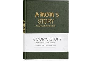 Artmag Mom's Life Story Journal Family Keepsake Book Linen Hardcover for Mom to Share Her Memories, with 250+ Prompt Question
