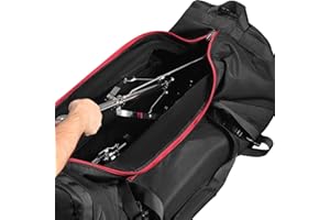 Niu Kako 40" Heavy Duty Drum Hardware Bag - Protective Lightweight Drum Hardware Case for Cymbal Stands & Drum Set Accessories | Gig Transport & Long-Term Storage for Musicians