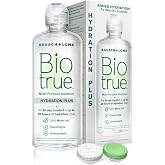 BioTrue Hydration Plus Multi-Purpose Contact Lens Solution &amp; Case, 10 oz | Hyaluronic acid formula, cleans and disinfects soft lenses, all-day comfort, includes lens case