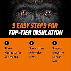 Gorilla Spray Foam Sealant, Light Gray Color, 12