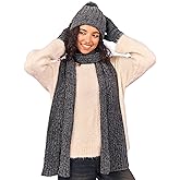 LyzerMia Womens Chenille Hat Gloves Scarf Set Winter Knit Touch Screen Gloves Warm Beanie with Gift Box