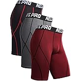 NELEUS Men's Compression Shorts Pack of 3