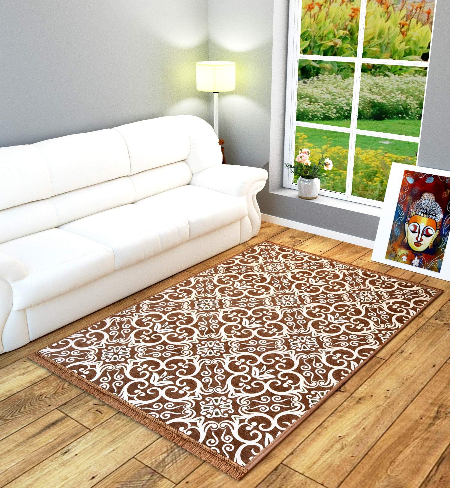 Decorista Chenille Carpets (Brown, Standard)