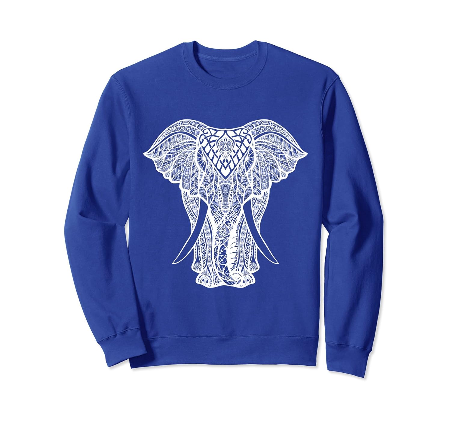 Spiritual Crewneck Sweatshirt: Hindu Decorative Elephant-mt