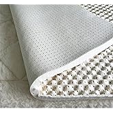 Green Natural Organic Egg Crate Latex Mattress Topper Queen Size - Soft Plush Pillow Top - GOLS Certified Organic Convoluted Latex Foam - Pressure Point Back Pain Relief Sleeps Cool Breathable Bed Pad