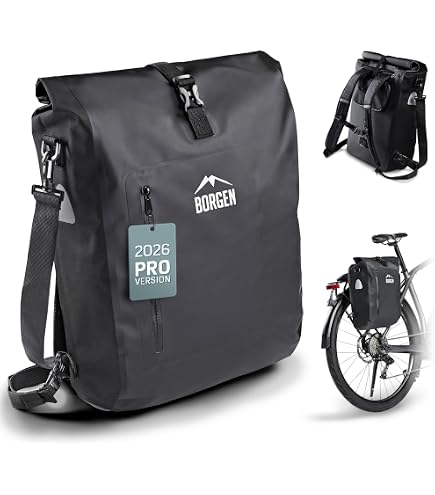 Amazon.com : Brooks Brick Lane Roll-Up Bicycle Panniers : Sports