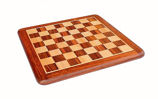 StonKraft 21 X 21 Professional Collectible Rosewood Wooden Chess Game Board Without Pieces for Professional Chess Players