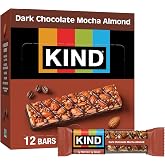 KIND Nut Bars, Dark Chocolate Mocha Almond, 1.4 Ounce, 60 Count, Gluten Free, 5g Sugar, 5g Protein